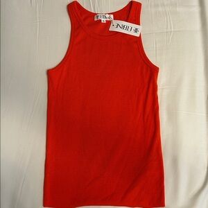 ETERNE NWT high neck bright orange tank